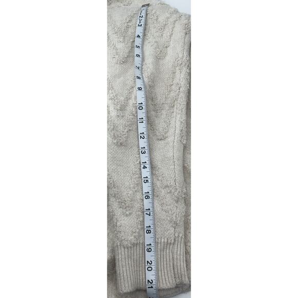 Anthropologie Shirt Jacket Medium Shacket Zig Zag Button Down Oatmeal Color - Picture 11 of 11